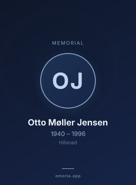 Memorial portrait of Otto Møller Jensen