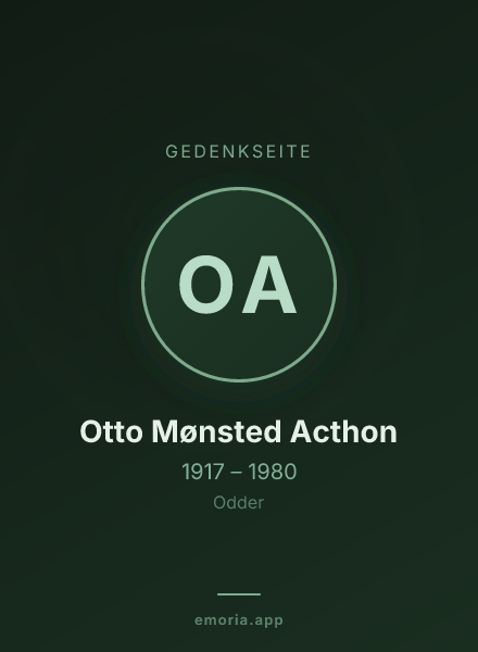Gedenkportrait von Otto Mønsted Acthon