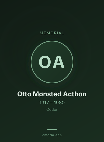 Memorial portrait of Otto Mønsted Acthon