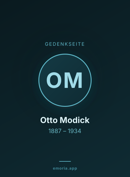 Gedenkportrait von Otto Modick