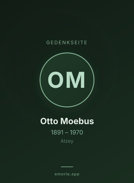 Gedenkportrait von Otto Moebus