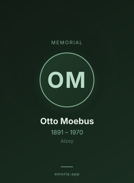 Memorial portrait of Otto Moebus