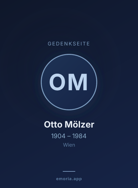Gedenkportrait von Otto Mölzer