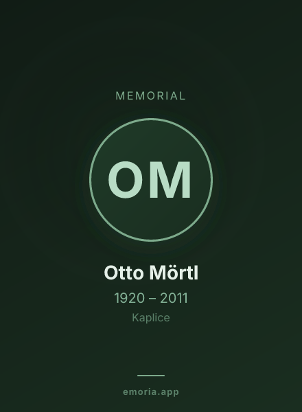 Memorial portrait of Otto Mörtl
