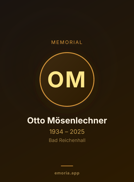 Memorial portrait of Otto Mösenlechner