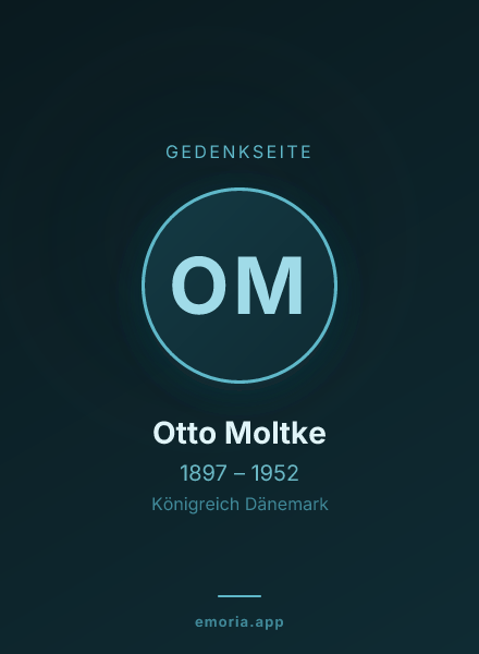 Gedenkportrait von Otto Moltke