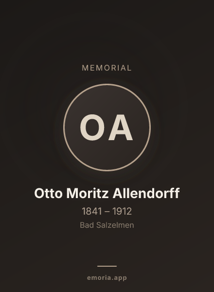 Memorial portrait of Otto Moritz Allendorff