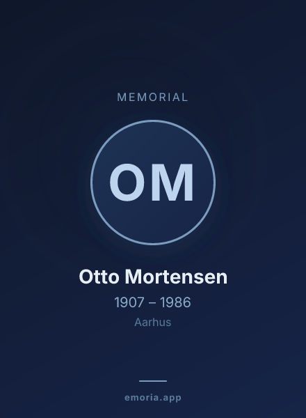 Memorial portrait of Otto Mortensen