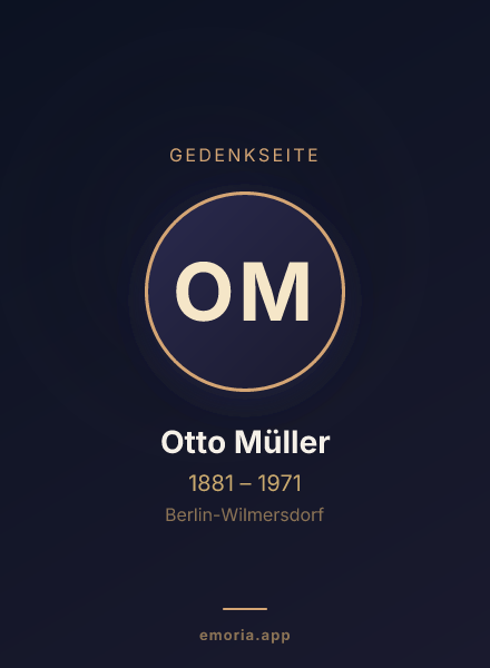 Gedenkportrait von Otto Müller