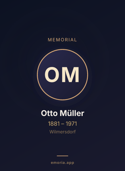 Memorial portrait of Otto Müller