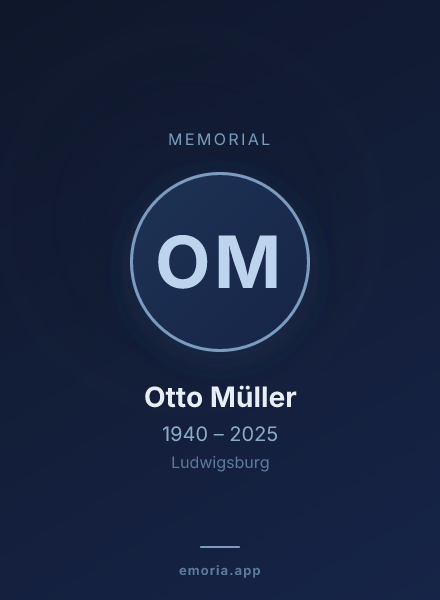 Memorial portrait of Otto Müller