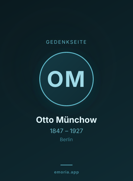 Gedenkportrait von Otto Münchow