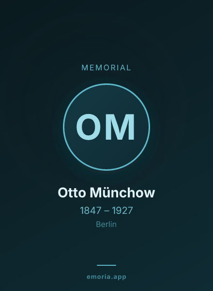 Memorial portrait of Otto Münchow
