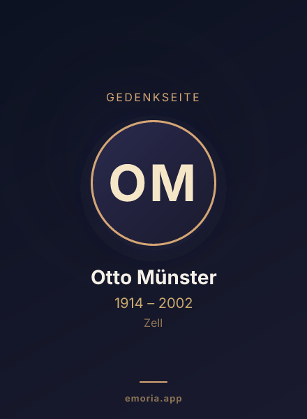 Gedenkportrait von Otto Münster