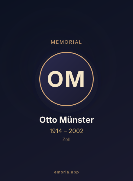 Memorial portrait of Otto Münster