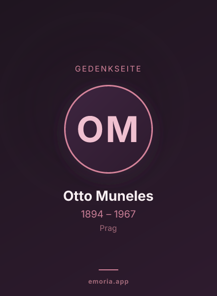 Gedenkportrait von Otto Muneles