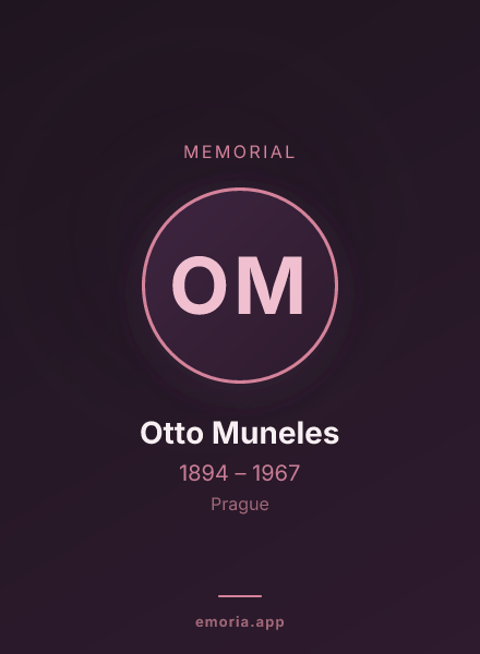 Memorial portrait of Otto Muneles