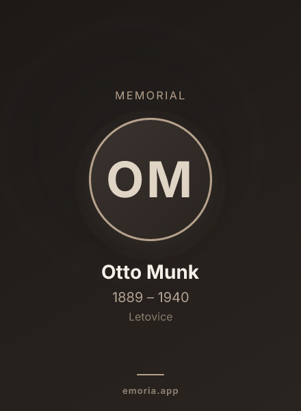 Memorial portrait of Otto Munk