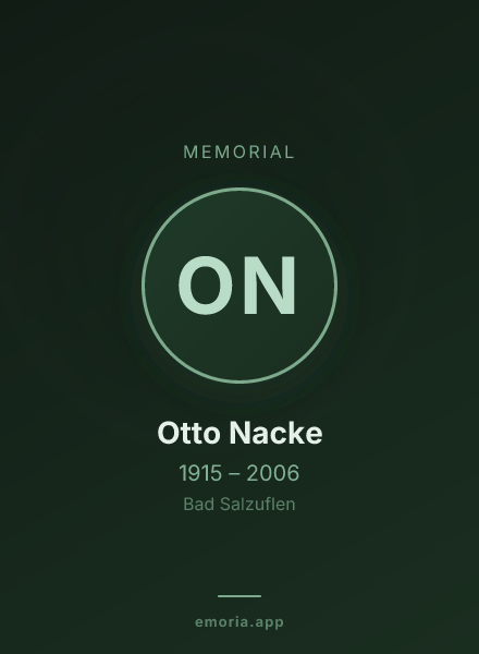 Memorial portrait of Otto Nacke