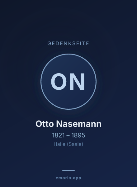 Gedenkportrait von Otto Nasemann