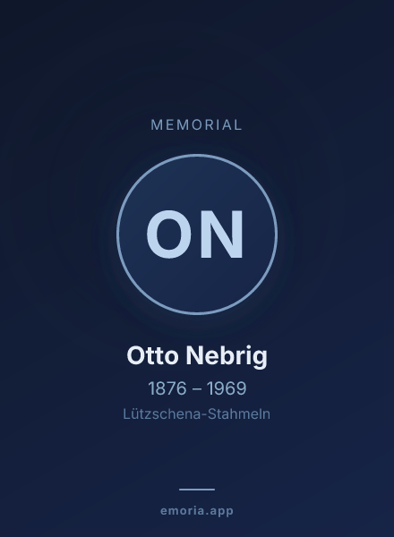 Memorial portrait of Otto Nebrig