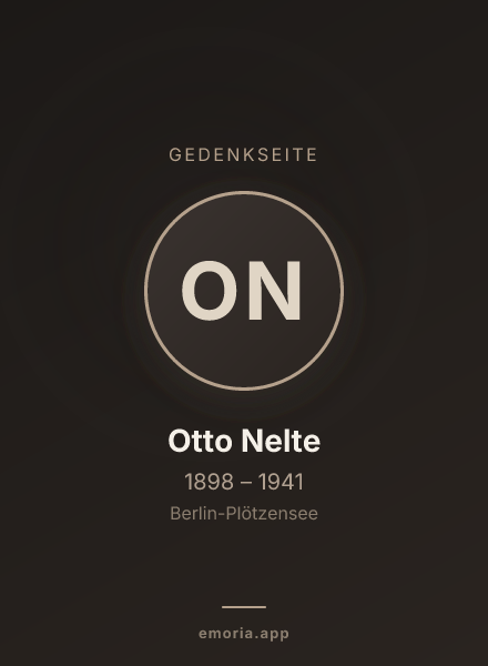 Gedenkportrait von Otto Nelte