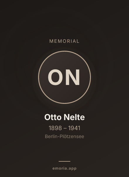 Memorial portrait of Otto Nelte