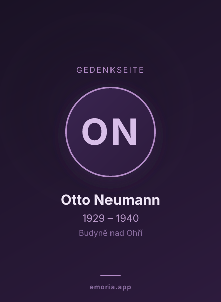 Gedenkportrait von Otto Neumann