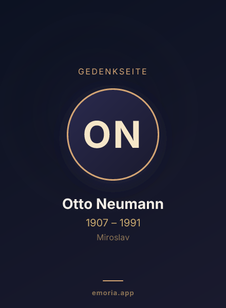 Gedenkportrait von Otto Neumann