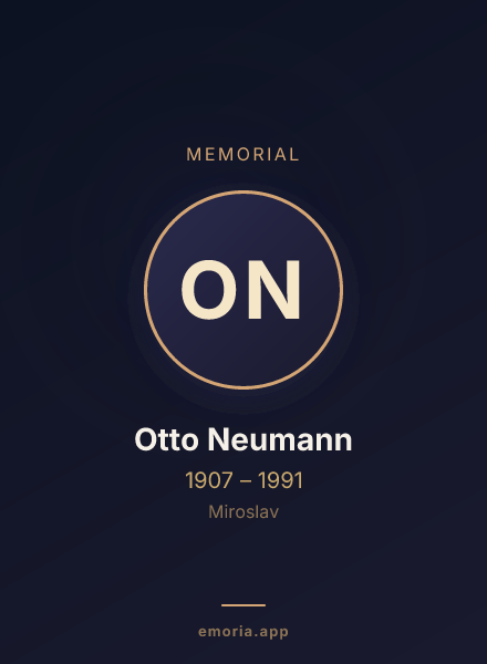 Memorial portrait of Otto Neumann