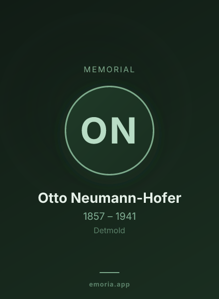 Memorial portrait of Otto Neumann-Hofer