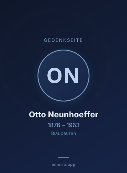 Gedenkportrait von Otto Neunhoeffer