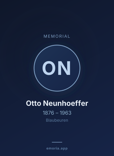 Memorial portrait of Otto Neunhoeffer