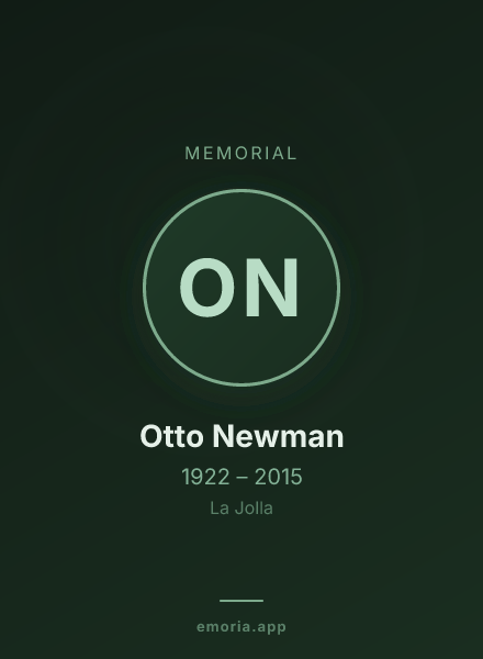 Memorial portrait of Otto Newman