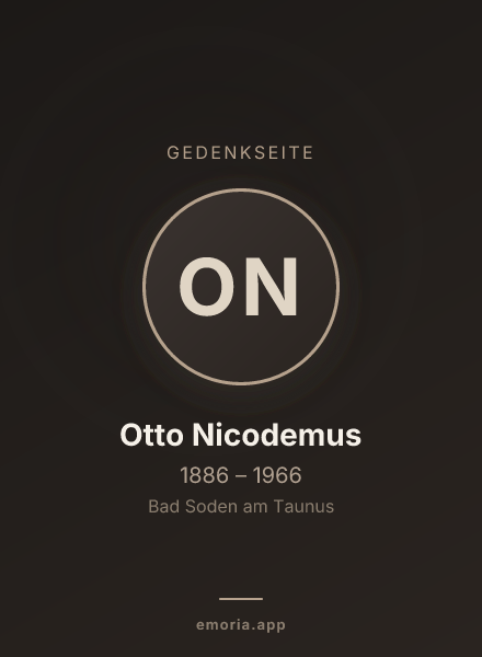 Gedenkportrait von Otto Nicodemus