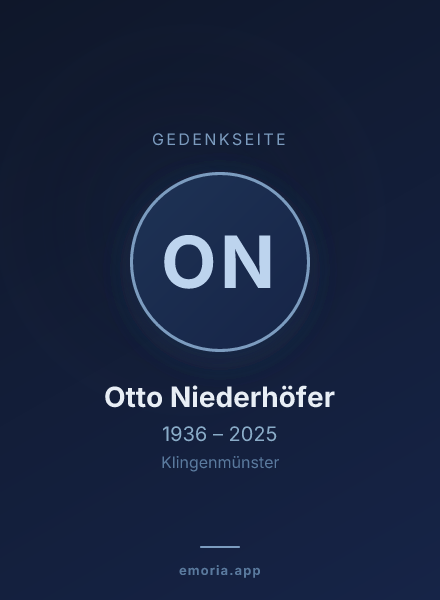 Gedenkportrait von Otto Niederhöfer