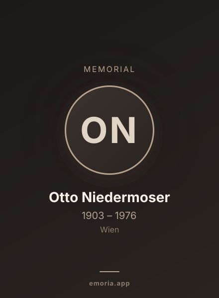 Memorial portrait of Otto Niedermoser