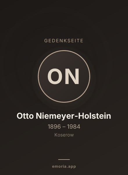 Gedenkportrait von Otto Niemeyer-Holstein