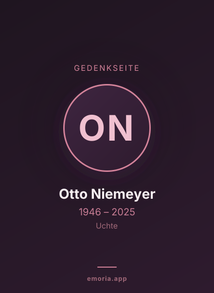 Gedenkportrait von Otto Niemeyer