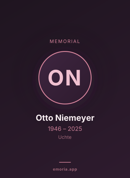 Memorial portrait of Otto Niemeyer