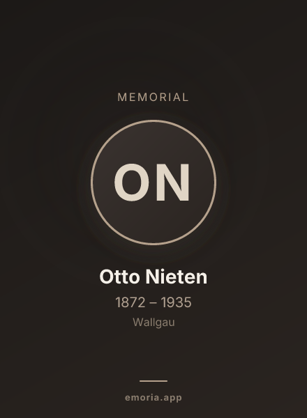 Memorial portrait of Otto Nieten