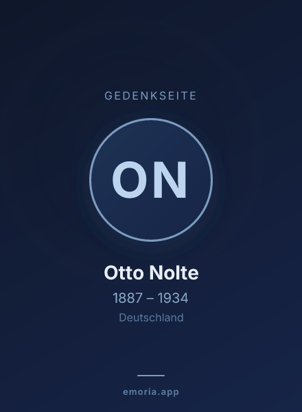 Gedenkportrait von Otto Nolte
