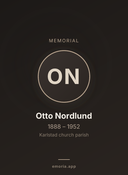 Memorial portrait of Otto Nordlund