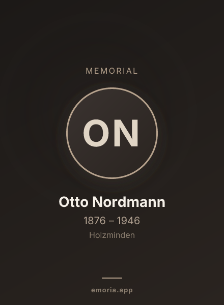 Memorial portrait of Otto Nordmann