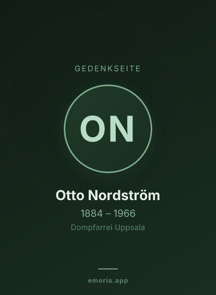 Gedenkportrait von Otto Nordström