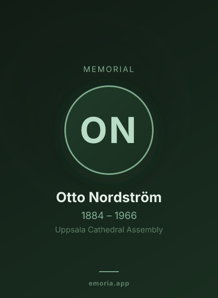 Memorial portrait of Otto Nordström