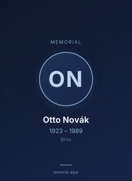 Memorial portrait of Otto Novák