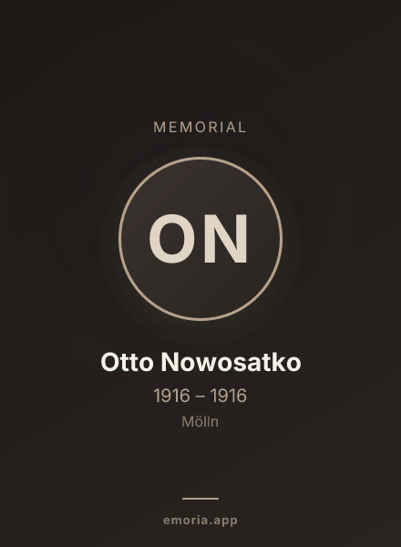 Memorial portrait of Otto Nowosatko