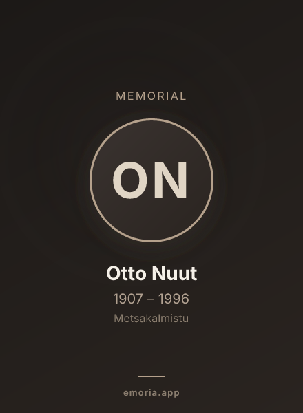 Memorial portrait of Otto Nuut