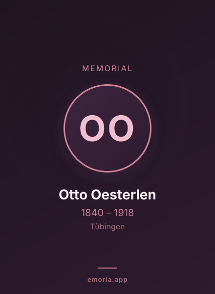 Memorial portrait of Otto Oesterlen